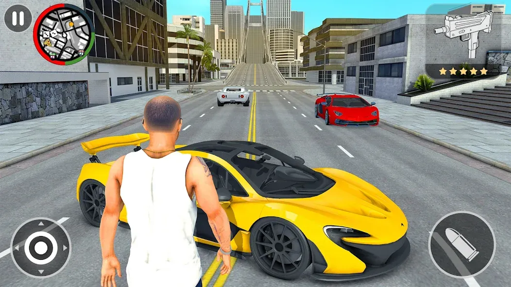 Скачать взломанную Grand City Vegas Crime Games — Много денег — скриншот 5