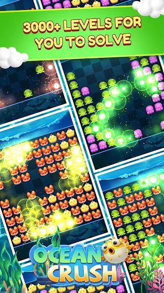 Ocean Crush-Matching Games (Мод Много денег) — скриншот 2