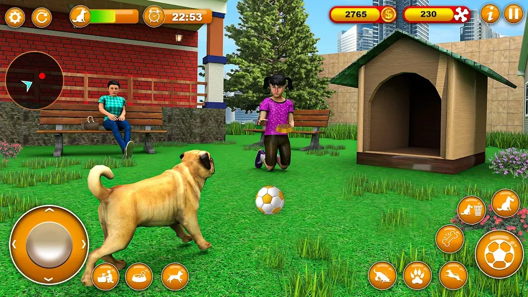 Скачать Pet Dog Family Adventure Games MOD APK — Много денег — скриншот 2