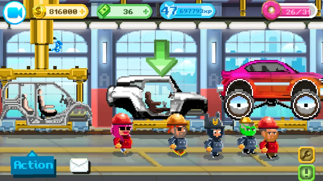 Motor World Car Factory Mod APK Много денег и золота — Скачать на Андроид — скриншот 5