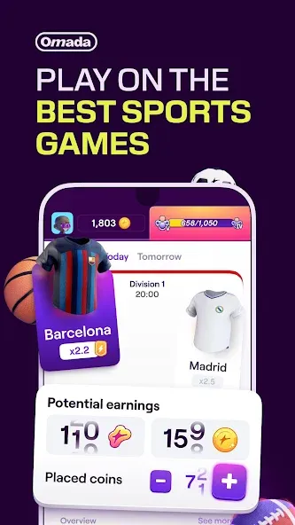 Omada - Make Sport Social — Взломанная версия (Все премиум функции разблокированы) — скриншот 1