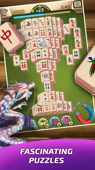 Скачать Mahjong Village с модом — Много денег — скриншот 1