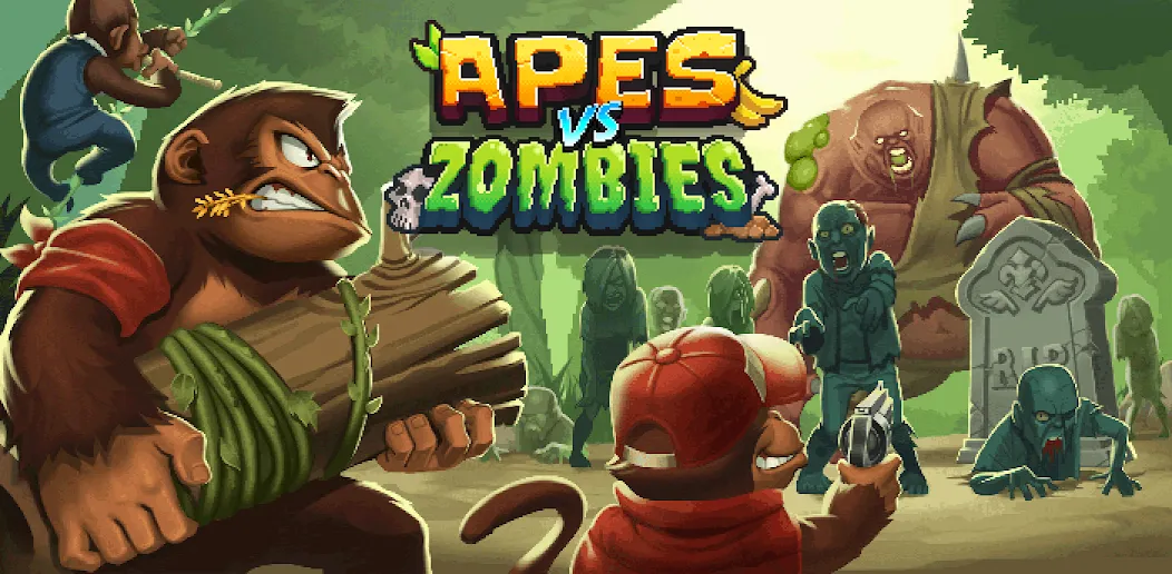 Взломанная Apes vs. Zombies на Андроид — Много денег — скриншот 1 Взломанная Apes vs. Zombies на Андроид — Много денег — скриншот 1