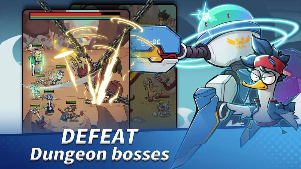 Merge Duck 2: Idle RPG MOD APK на Android — Много денег — скриншот 4