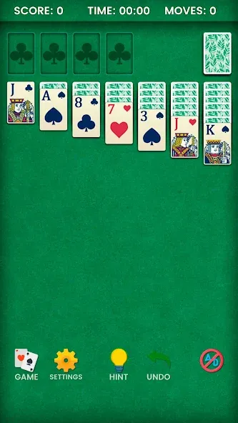 Скачать Klondike Solitaire на телефон — Много денег — скриншот 1
