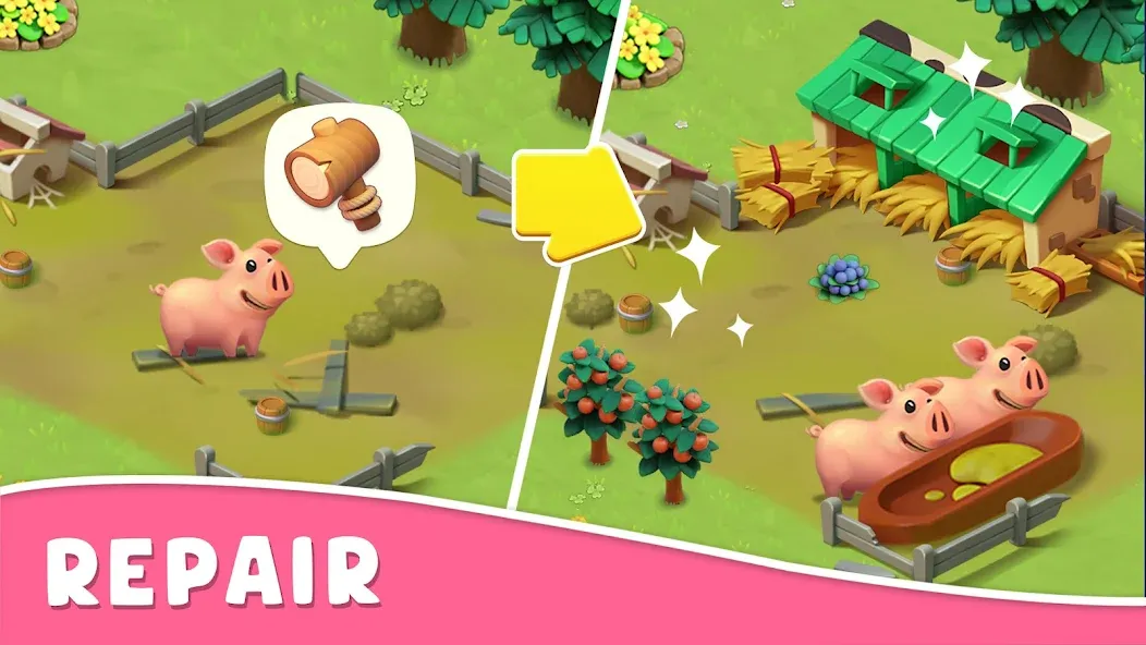 Скачать Coco Valley: Farm Adventure (Мод: Много денег и энергии) на Андроид — скриншот 5