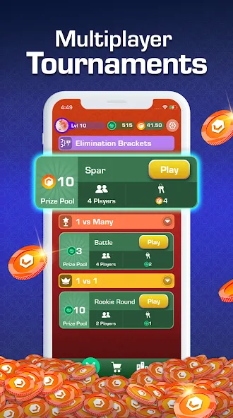 Скачать Carrom Blitz: Win Rewards на телефон — Много денег и бесконечные монеты — скриншот 3