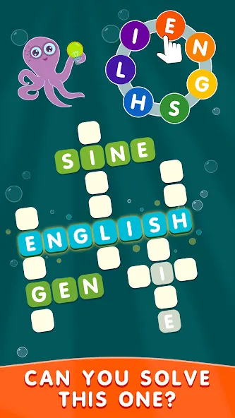 Взломанная Crossword out of the words на Андроид — Много подсказок — скриншот 3