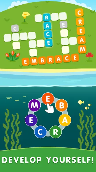 Взломанная Crossword out of the words на Андроид — Много подсказок — скриншот 5
