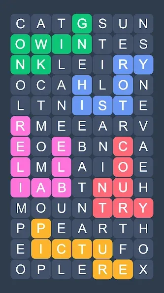Word Search - Evolution Puzzle MOD APK на Android — Все подсказки и уровни разблокированы — скриншот 3