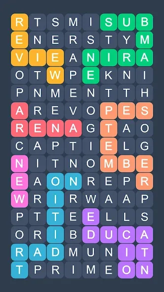 Word Search - Evolution Puzzle MOD APK на Android — Все подсказки и уровни разблокированы — скриншот 4
