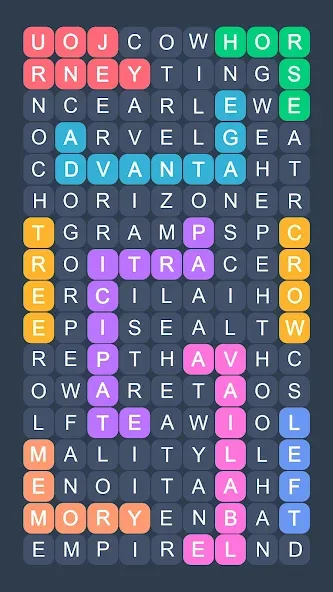Word Search - Evolution Puzzle MOD APK на Android — Все подсказки и уровни разблокированы — скриншот 5