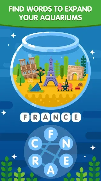 Word Search Sea: Word Puzzle на Андроид — Мод Все уровни разблокированы — скриншот 2