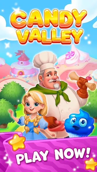 Candy Valley - Match 3 Puzzle (Мод Много жизней и ходов) — скриншот 5