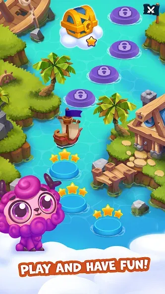 Взлом Pirate Treasures: Jewel & Gems — Много денег — скриншот 1