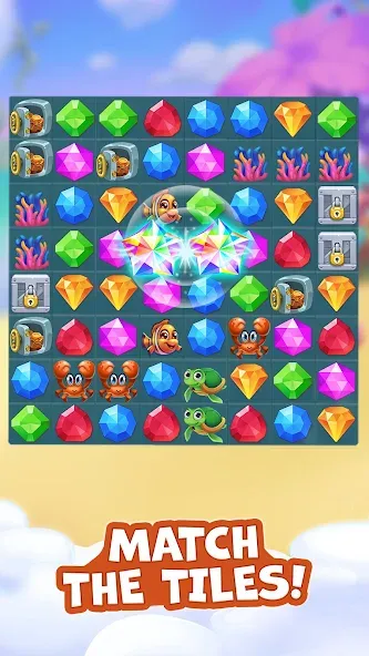 Взлом Pirate Treasures: Jewel & Gems — Много денег — скриншот 5