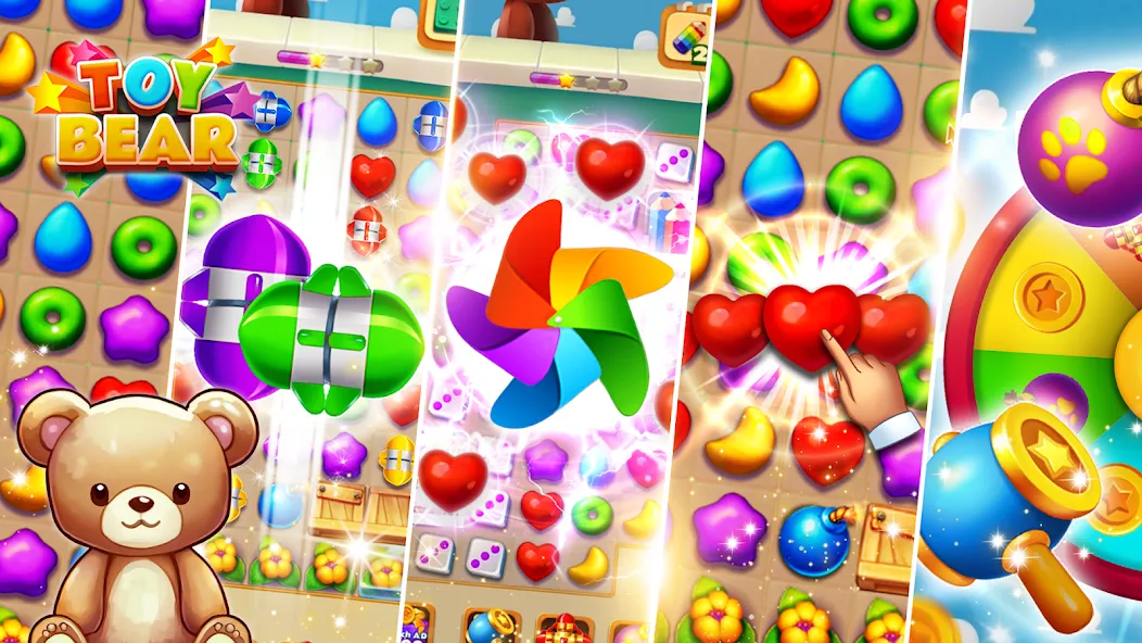 Скачать Toy Bear Sweet POP: Match 3 MOD APK — Много жизней и ходов — скриншот 4 Скачать Toy Bear Sweet POP: Match 3 MOD APK — Много жизней и ходов — скриншот 4