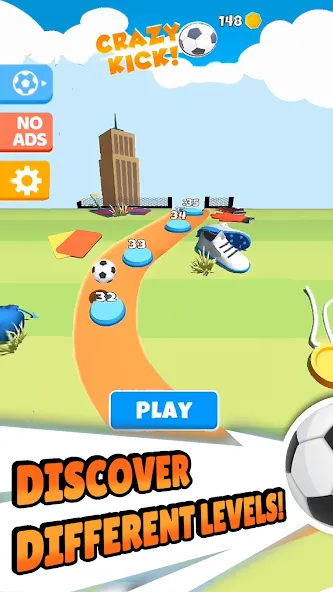 Скачать взлом Crazy Kick! Fun Football game на Андроид — Много денег и без рекламы — скриншот 5