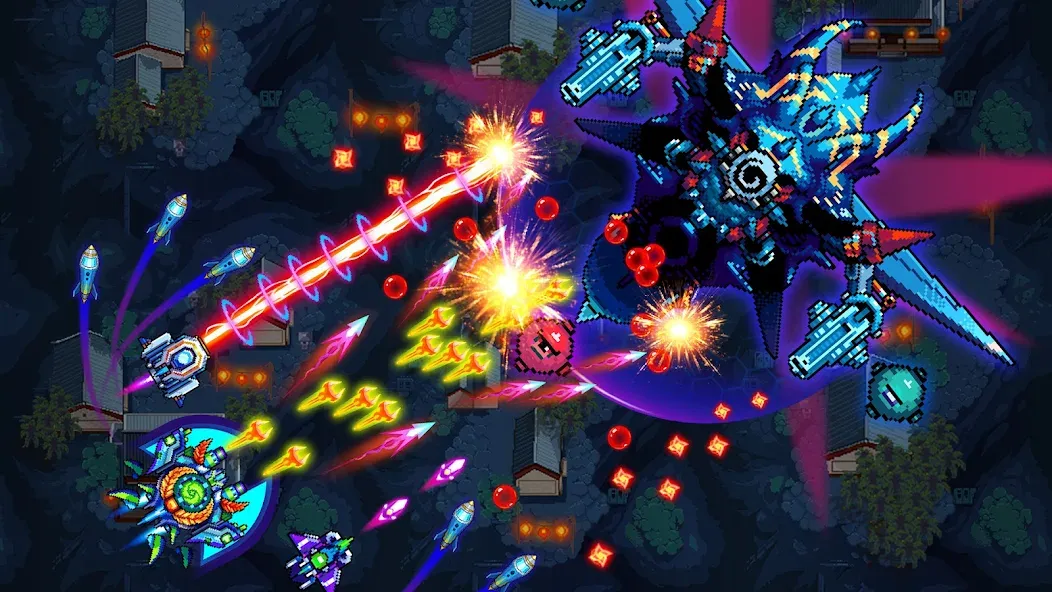 Скачать взлом Galaxiga Arcade Shooting Game на Андроид — Много денег — скриншот 4