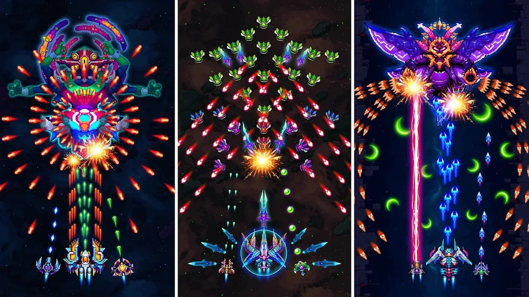Скачать взлом Galaxiga Arcade Shooting Game на Андроид — Много денег — скриншот 5