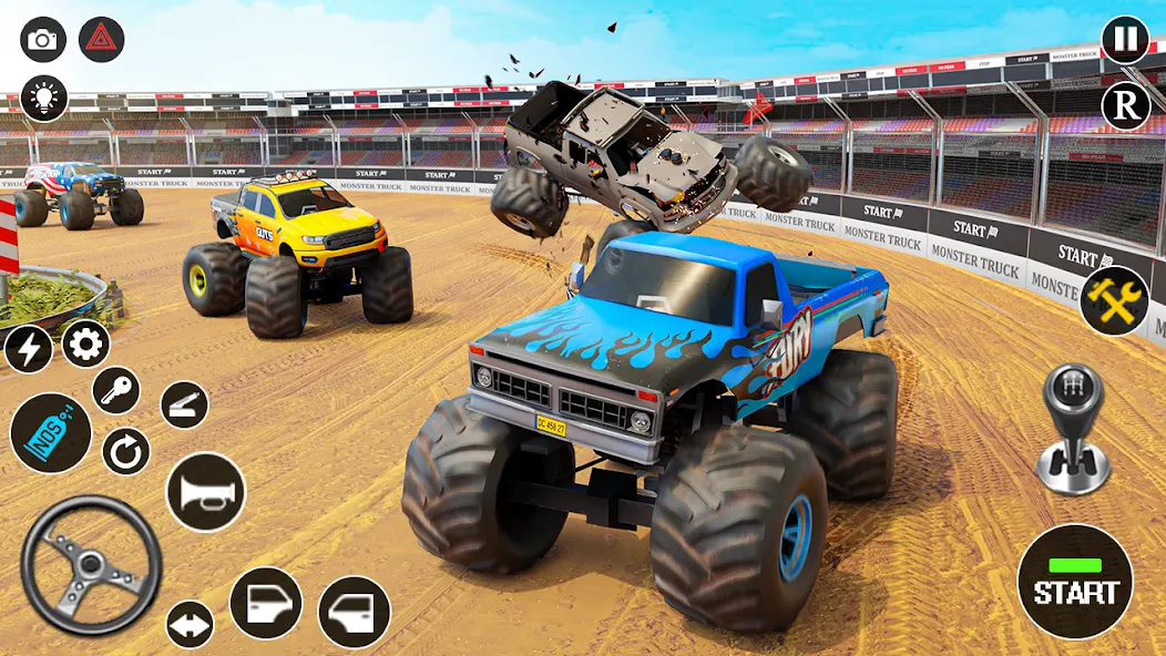 Скачать взлом Fearless US Monster Truck Game на Андроид — Много денег — скриншот 1 Скачать взлом Fearless US Monster Truck Game на Андроид — Много денег — скриншот 1