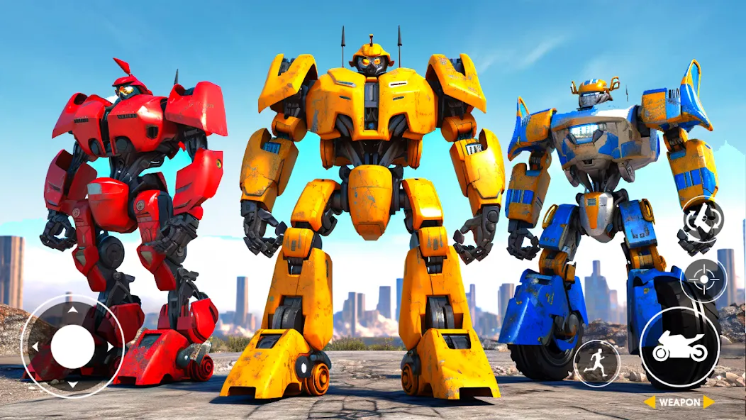 Скачать Real Robot Bike Transform Game на Андроид — Много денег — скриншот 2