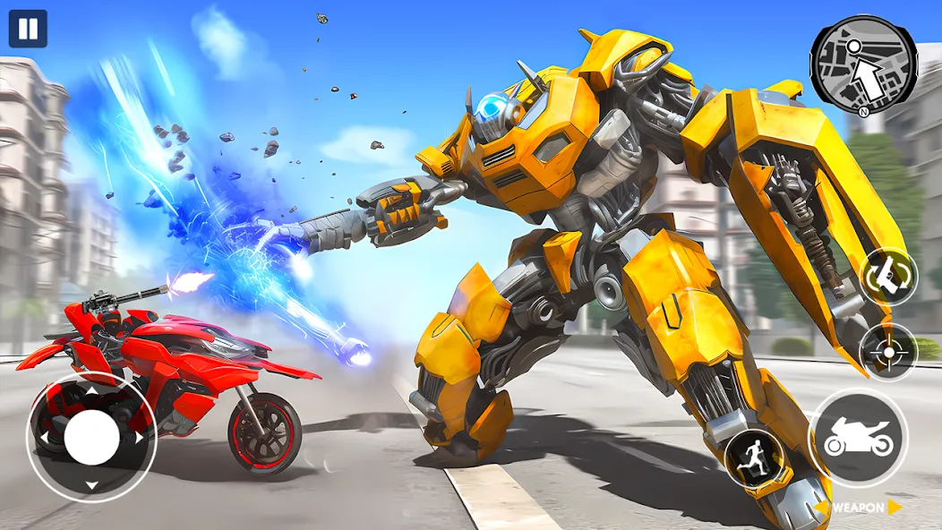 Скачать Real Robot Bike Transform Game на Андроид — Много денег — скриншот 4