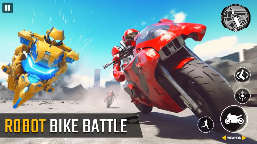 Скачать Real Robot Bike Transform Game на Андроид — Много денег — скриншот 5