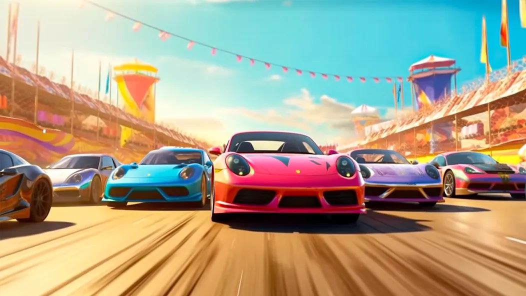 Скачать Extreme Car Drag Racing MOD APK — Много денег — скриншот 2