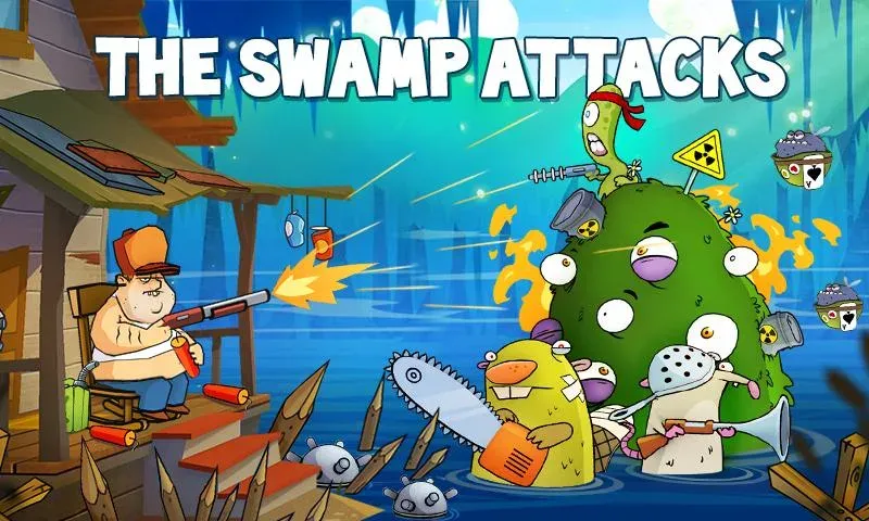 Взломанная Swamp Attack на Андроид — Много денег — скриншот 1