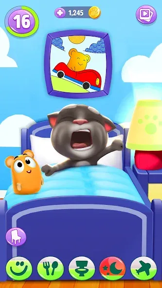 Скачать My Talking Tom 2 — Модификация Много денег и алмазов — скриншот 4