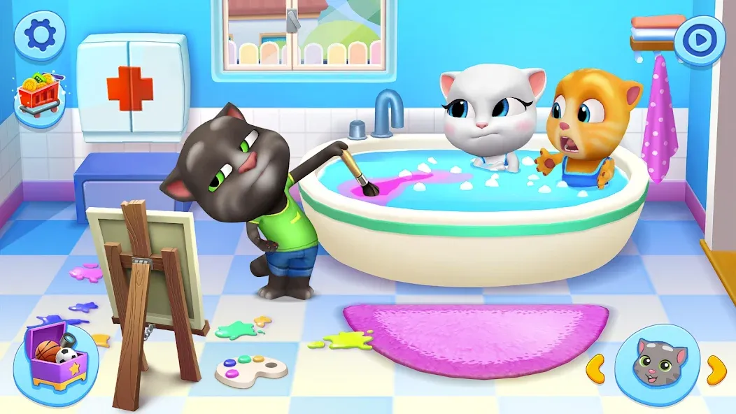Скачать My Talking Tom Friends на Андроид — Много денег — скриншот 1