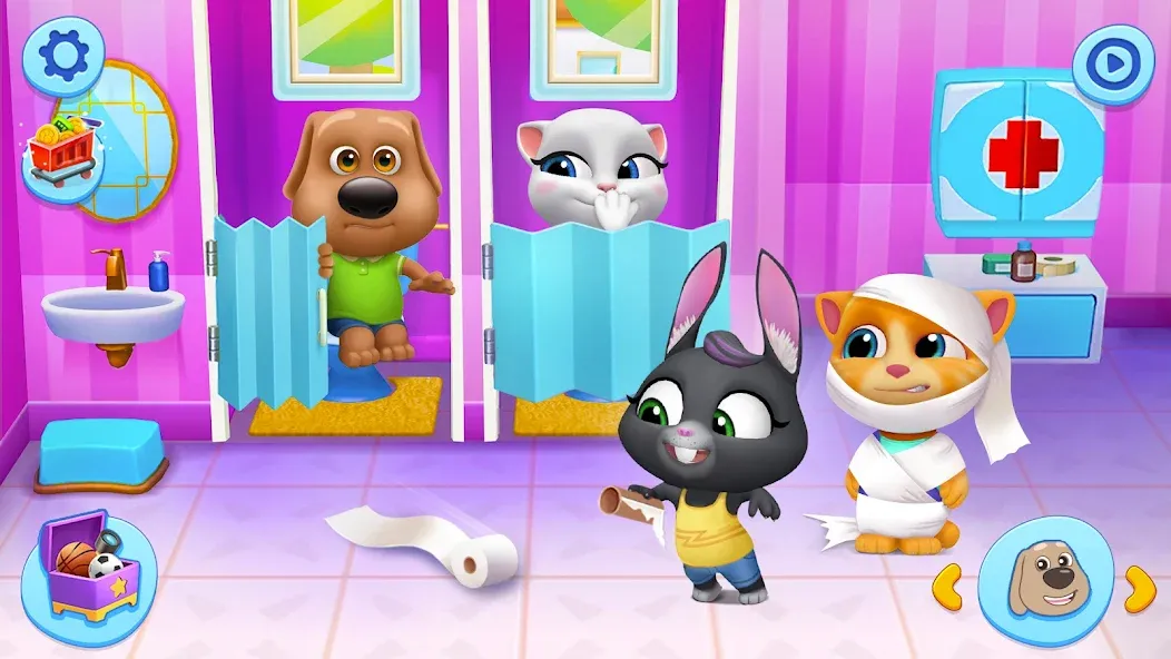 Скачать My Talking Tom Friends на Андроид — Много денег — скриншот 2