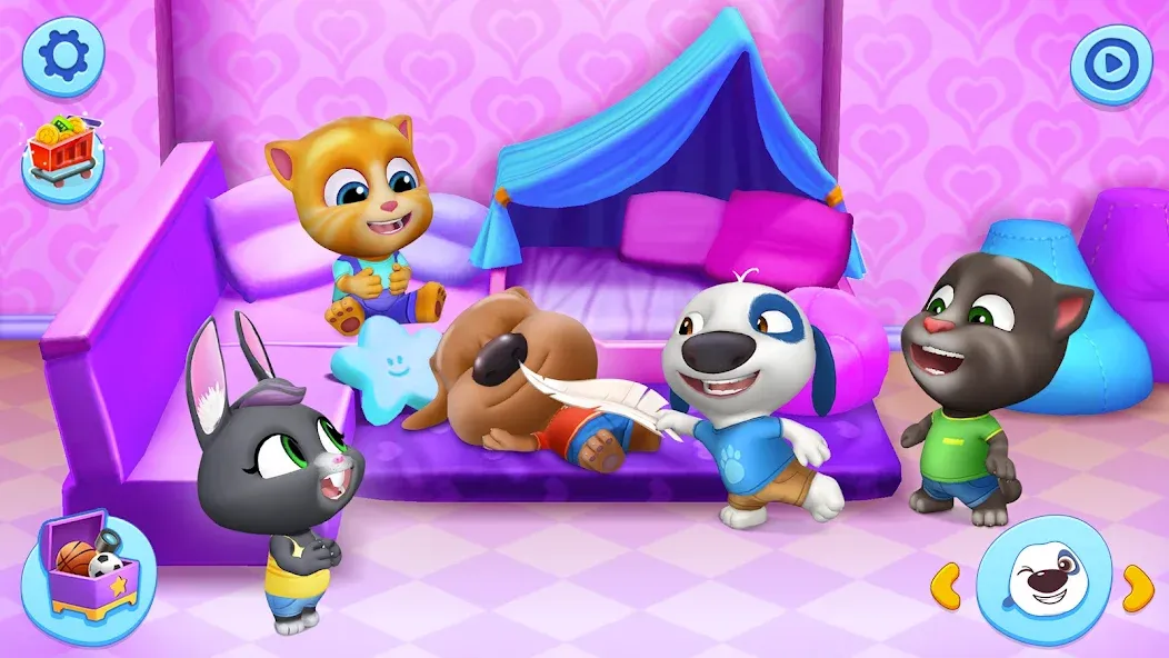 Скачать My Talking Tom Friends на Андроид — Много денег — скриншот 4