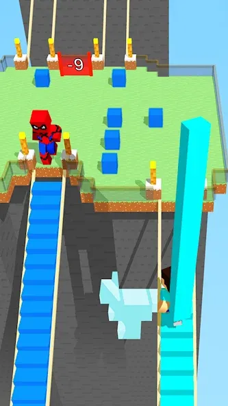 Craft Bridge Race на Андроид — Мод Много денег — скриншот 1