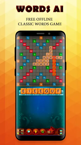 Words AI Friends Classic на Андроид — Мод Много подсказок — скриншот 1
