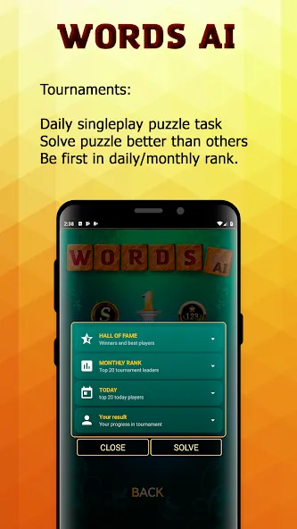 Words AI Friends Classic на Андроид — Мод Много подсказок — скриншот 4
