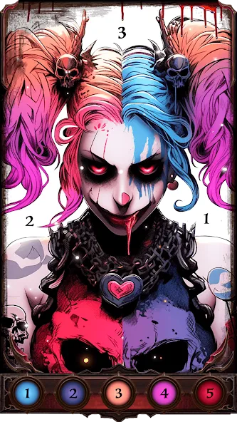 Скачать Dark, Horror Color by Number — Модификация Все картинки разблокированы и без рекламы — скриншот 4