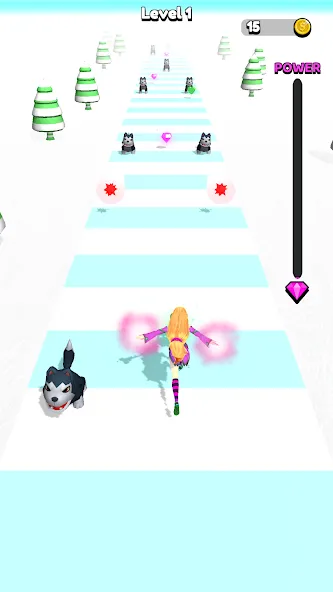 Power Girl 3D Mod APK Много денег — Скачать на Андроид — скриншот 3