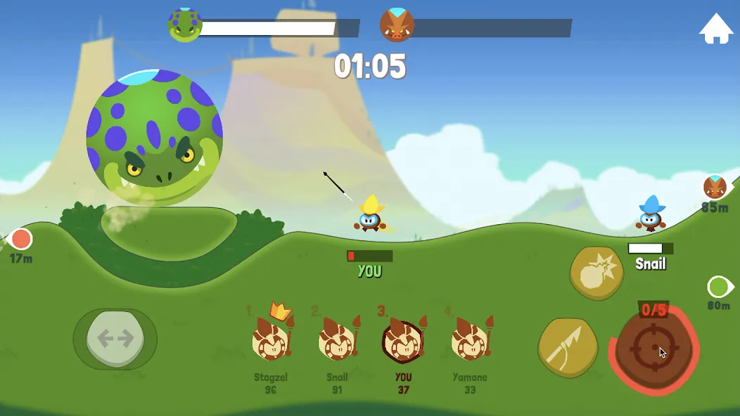 Взлом Tiny Hunters - Monsters Attack — Много денег — скриншот 5