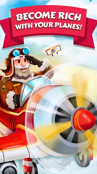 Скачать взломанную Merge Planes Idle Plane Game — Много денег — скриншот 3 Скачать взломанную Merge Planes Idle Plane Game — Много денег — скриншот 3