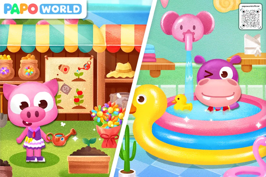 Скачать Papo Town Preschool MOD APK — Все открыто — скриншот 2