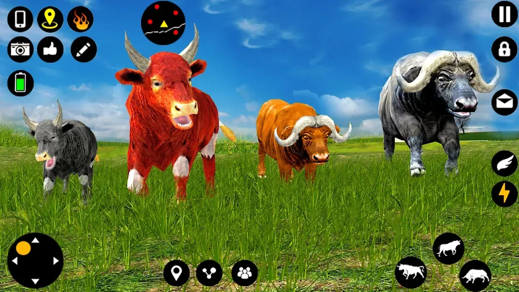 Angry Bull Attack Fight Games MOD APK на Android — Много денег — скриншот 1