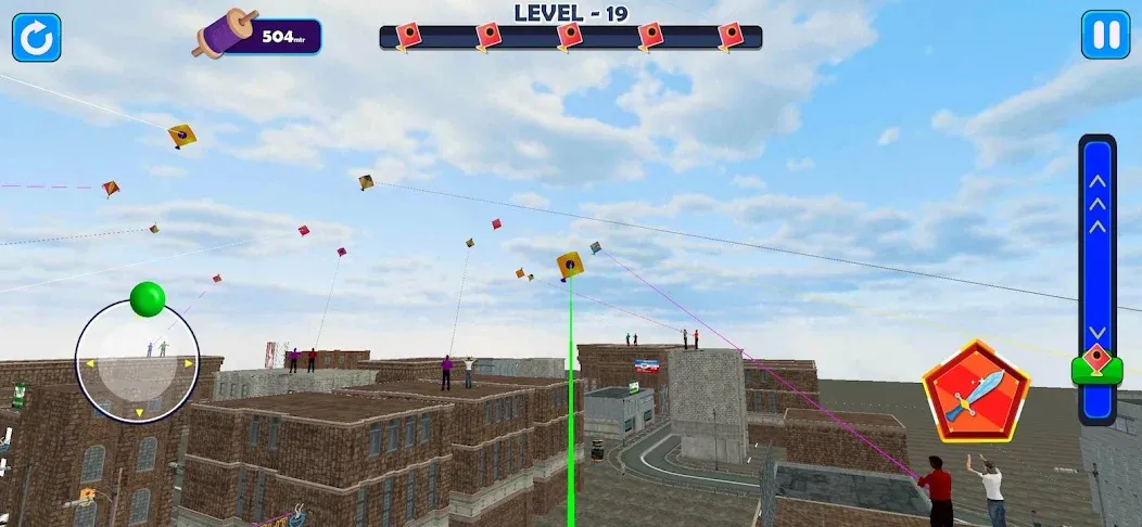 Indian Kite Flying 3D (Мод Много денег) — скриншот 2