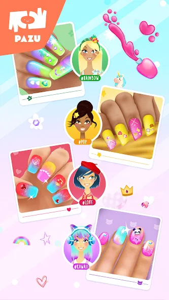 Girls Nail Salon - Kids Games MOD APK — Все открыто — скриншот 5