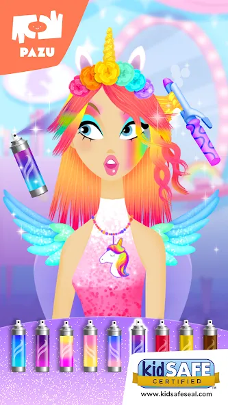 Скачать Girls Hair Salon Unicorn MOD APK — Много денег и без рекламы — скриншот 1 Скачать Girls Hair Salon Unicorn MOD APK — Много денег и без рекламы — скриншот 1
