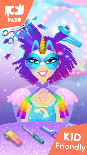 Скачать Girls Hair Salon Unicorn MOD APK — Много денег и без рекламы — скриншот 3 Скачать Girls Hair Salon Unicorn MOD APK — Много денег и без рекламы — скриншот 3