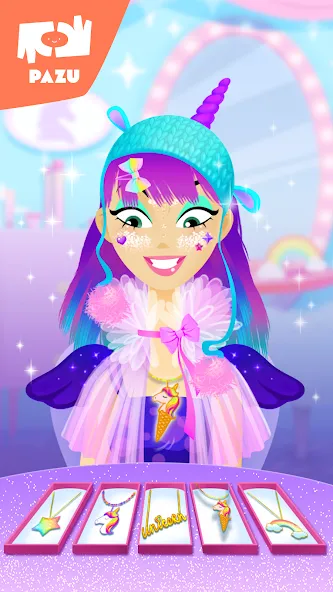 Скачать Girls Hair Salon Unicorn MOD APK — Много денег и без рекламы — скриншот 4 Скачать Girls Hair Salon Unicorn MOD APK — Много денег и без рекламы — скриншот 4