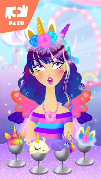 Скачать Girls Hair Salon Unicorn MOD APK — Много денег и без рекламы — скриншот 5