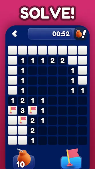 Minesweeper Bomb Mines Game MOD — Бесконечные подсказки на Андроид — скриншот 5